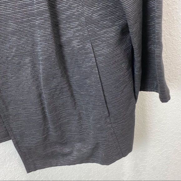 EILEEN FISHER Italian Fabric Ribbed Open Front Cropped Jacket - Picture 4 of 14